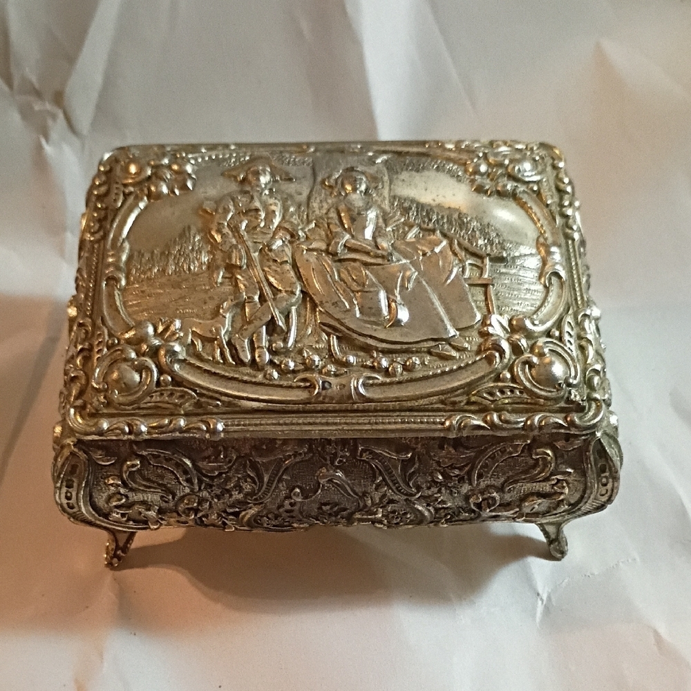 Ornate Silver Jewelry Box